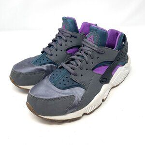 Nike Athletic Running Shoes Dark Gray Purple Teal Women's 8 Air‎ Hurarache Run